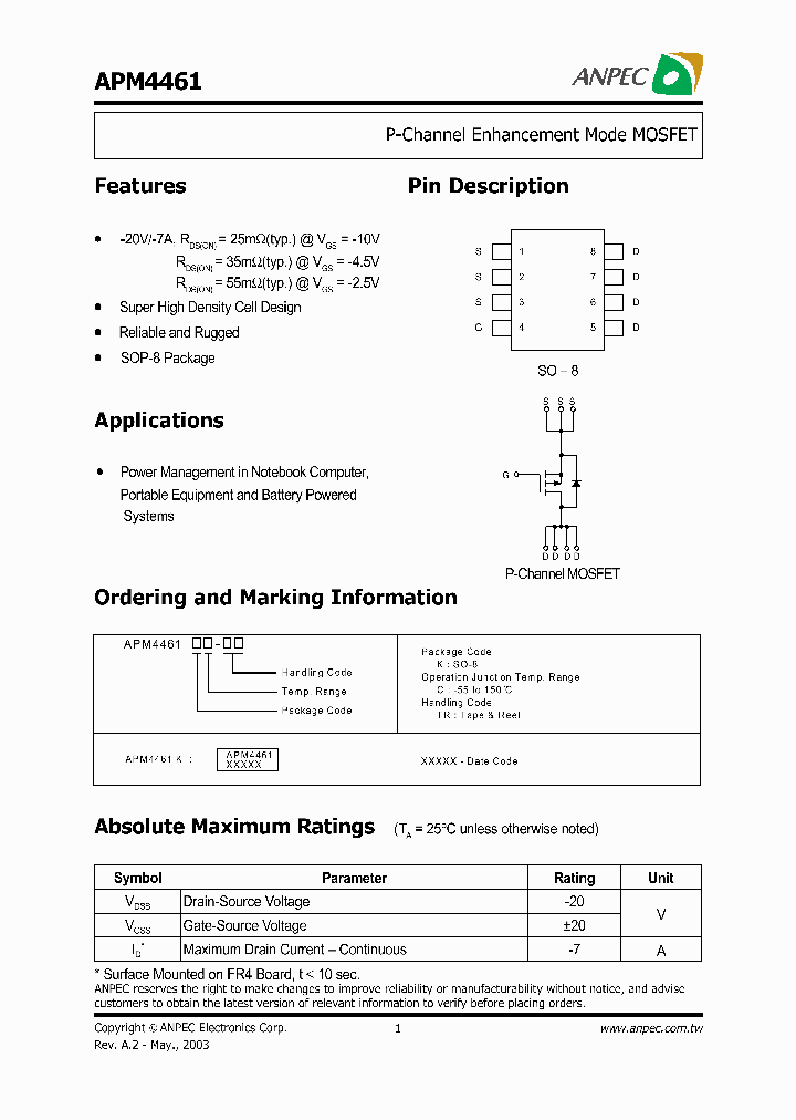 APM4461_333480.PDF Datasheet
