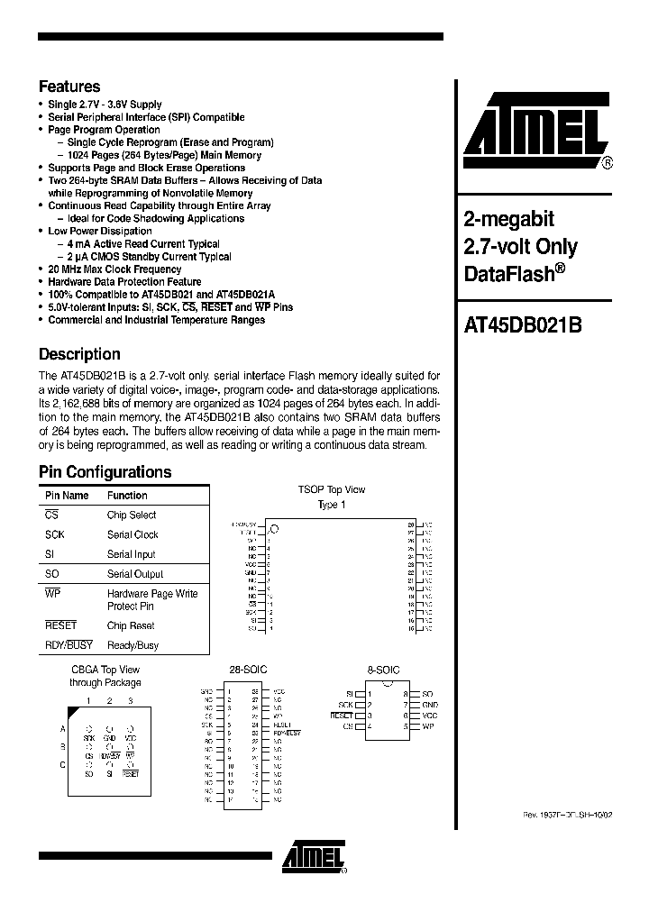 AT45DB021B_22122.PDF Datasheet
