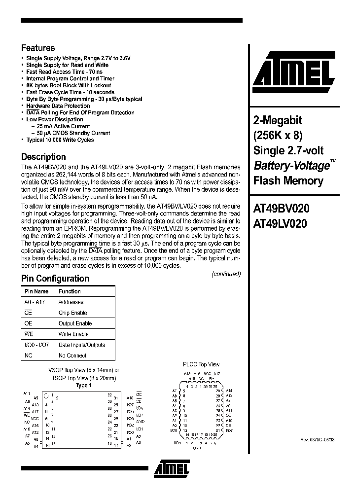 AT49LV020_328024.PDF Datasheet