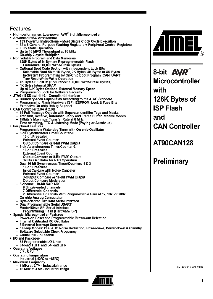 AT90CAN128_319300.PDF Datasheet