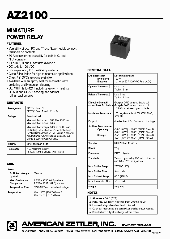 AZ2100-1C-_313820.PDF Datasheet