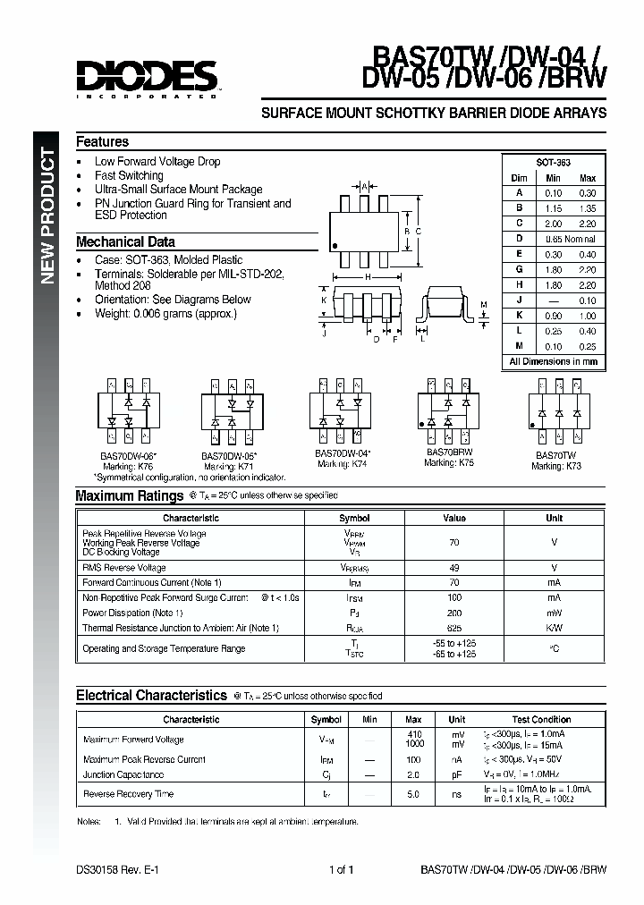 BAS70DW-05_374522.PDF Datasheet