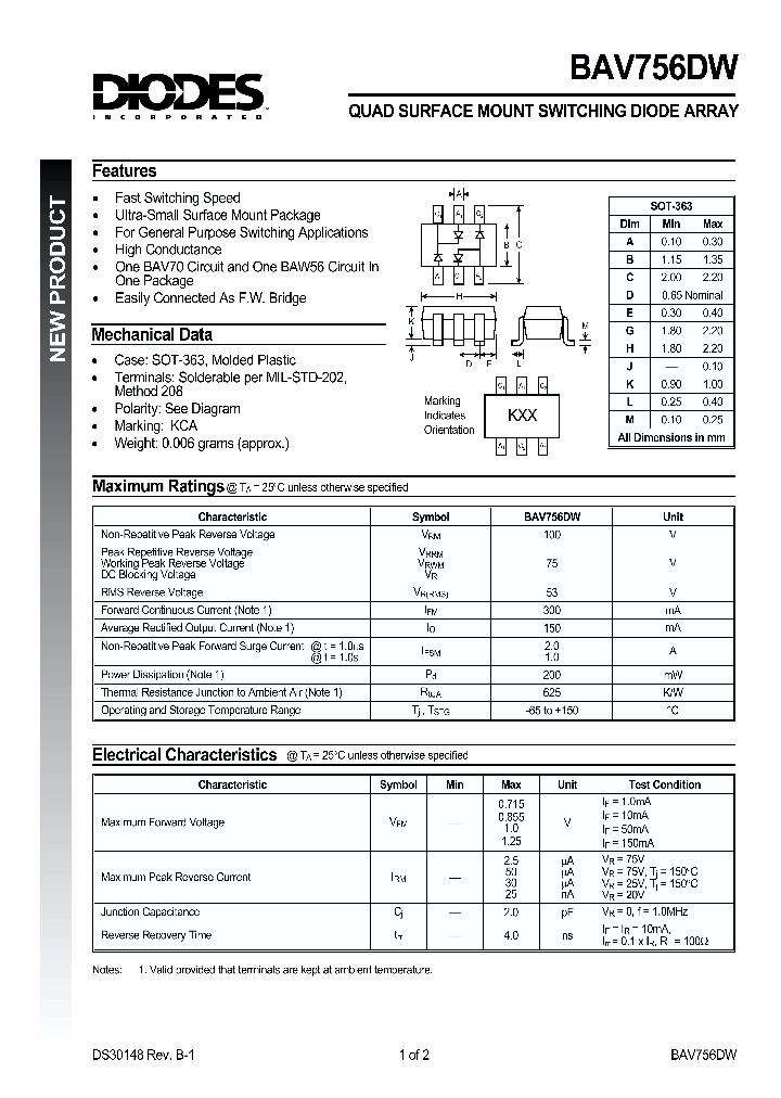 BAV756DW_55947.PDF Datasheet