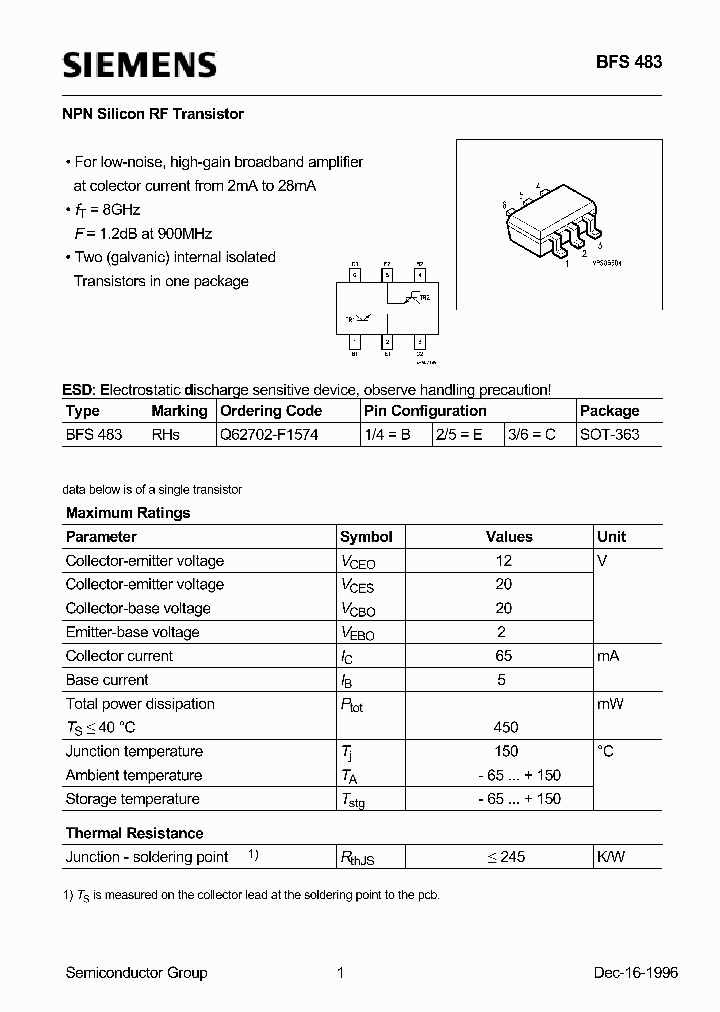 BFS483_325721.PDF Datasheet