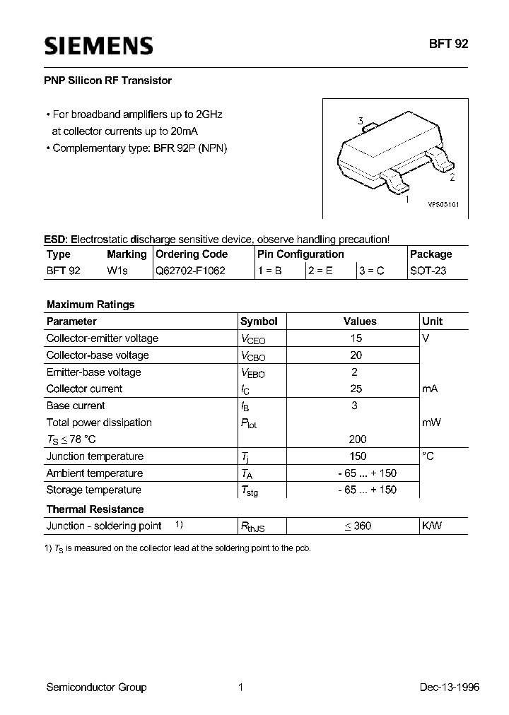 BFT92_329443.PDF Datasheet