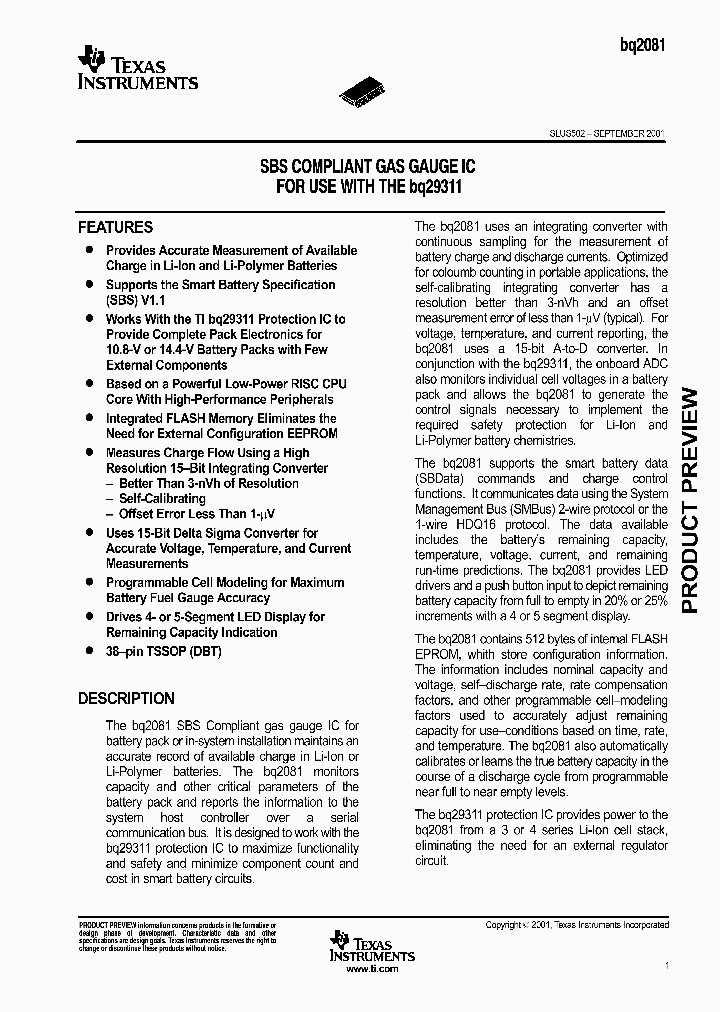 BQ2081_337408.PDF Datasheet