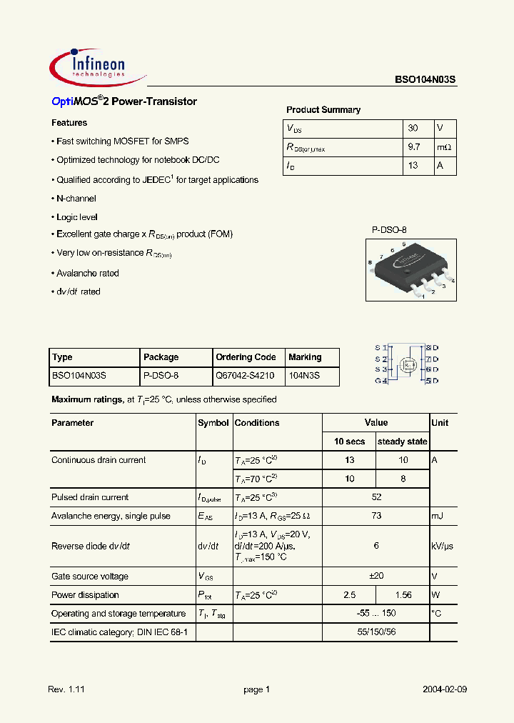 BSO104N03S_384706.PDF Datasheet