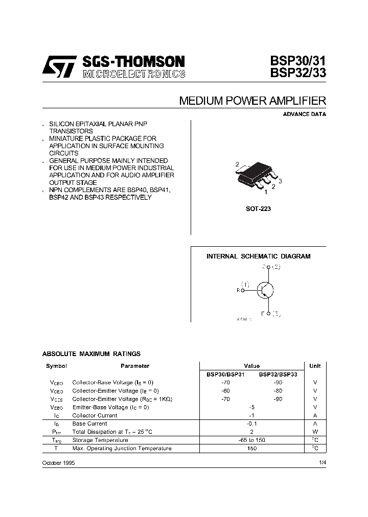 BSP33_371283.PDF Datasheet