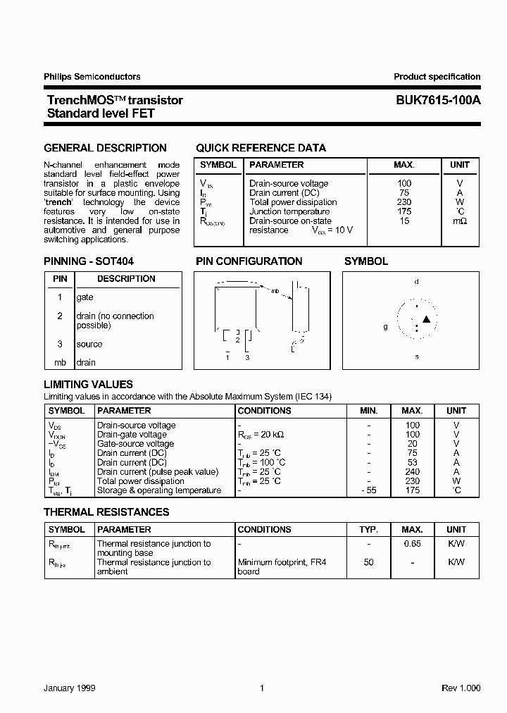BUK7615-100A_320847.PDF Datasheet