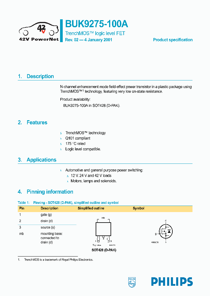 BUK9275-100A_334751.PDF Datasheet