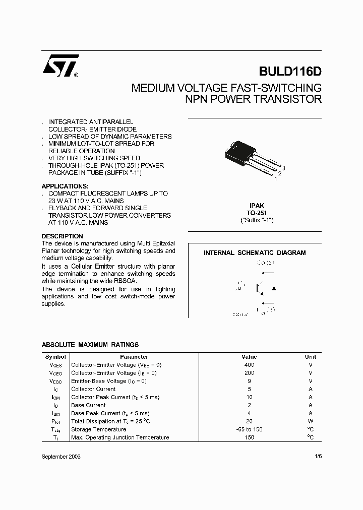 BULD116D_385844.PDF Datasheet