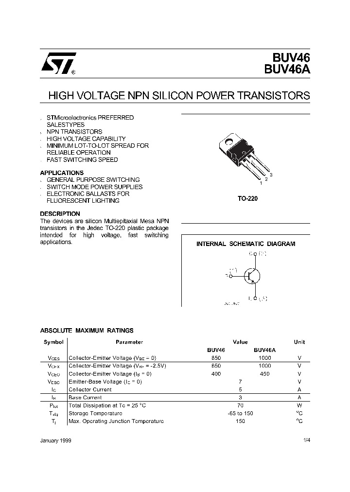 BUV46A_176377.PDF Datasheet