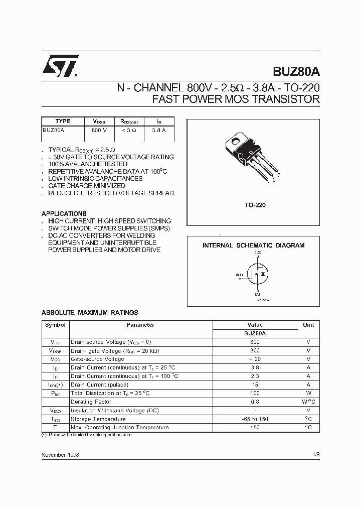 BUZ80A_43962.PDF Datasheet