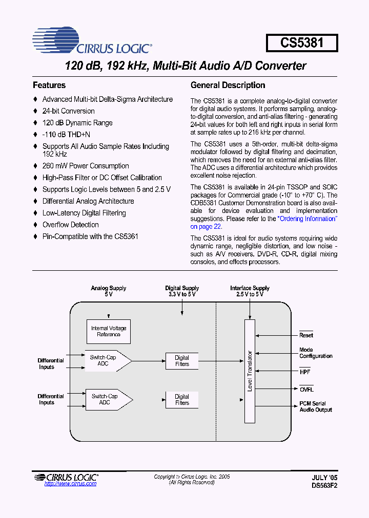 CS5381_234741.PDF Datasheet