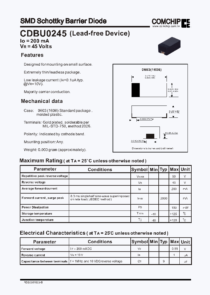 CDBU0245_310685.PDF Datasheet