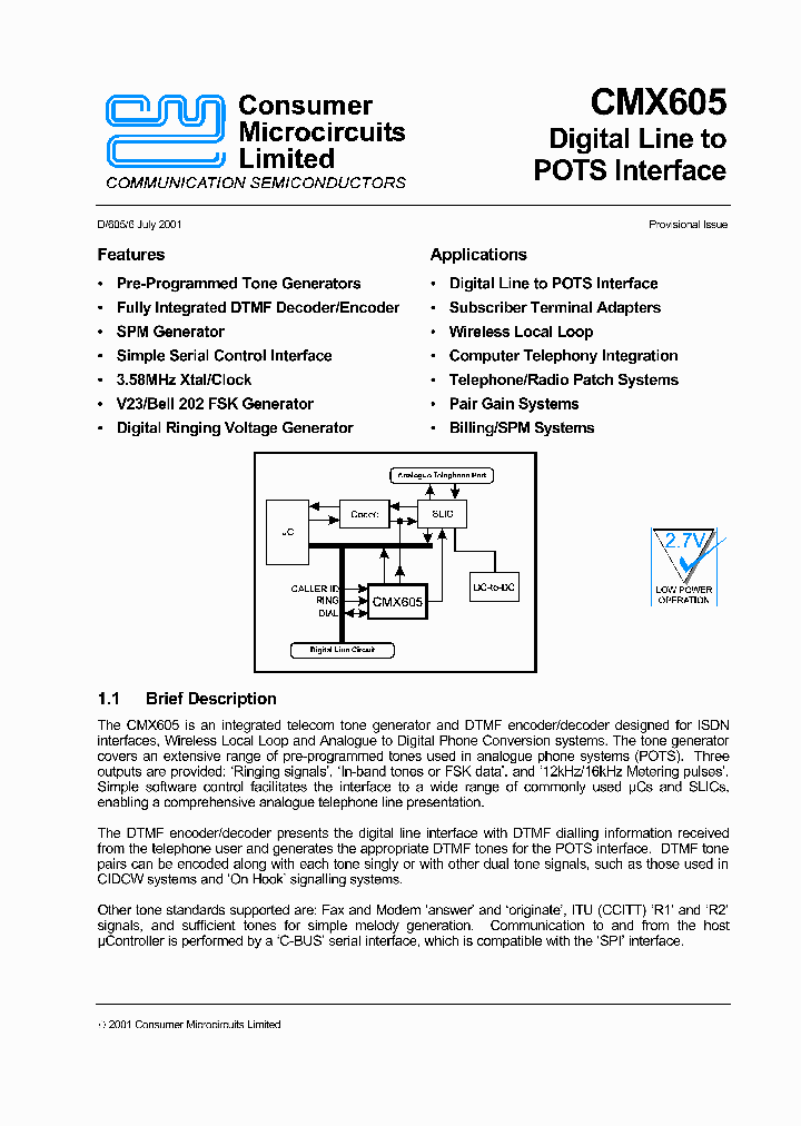 CMX605P3_358946.PDF Datasheet