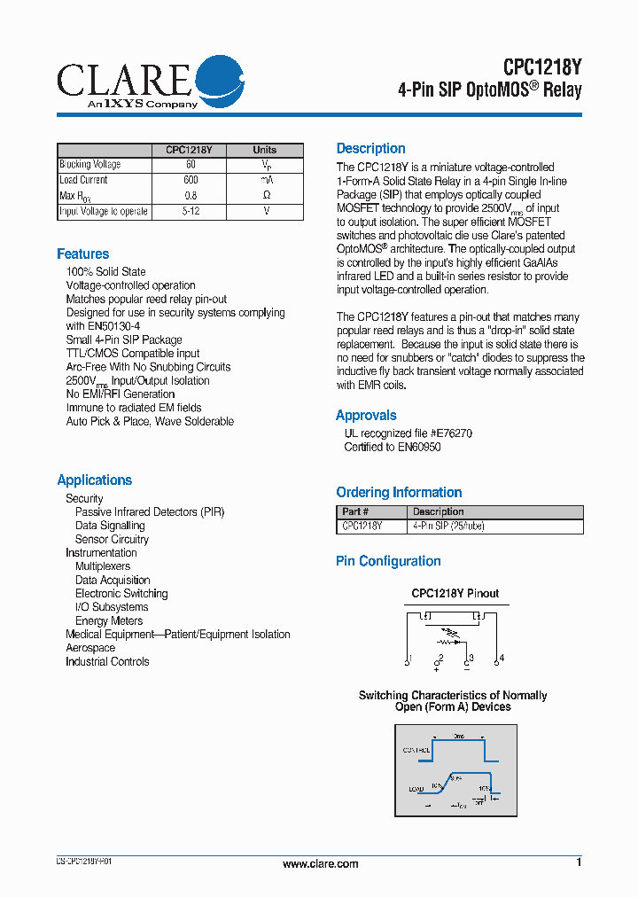 CPC1218Y_336760.PDF Datasheet
