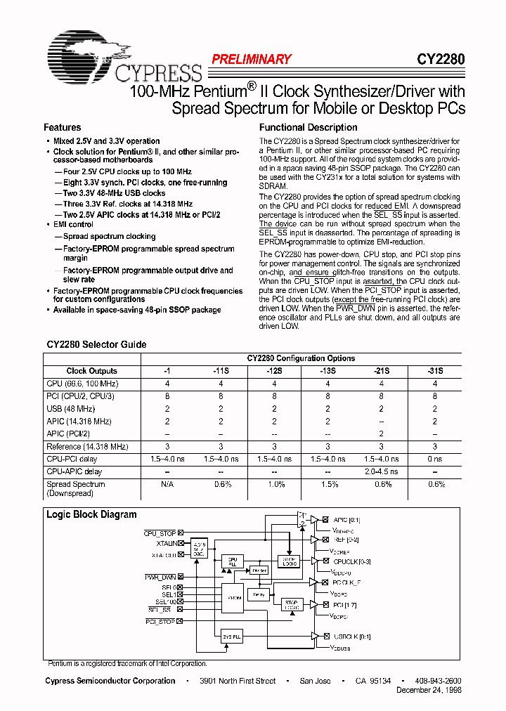 CY2280_308155.PDF Datasheet