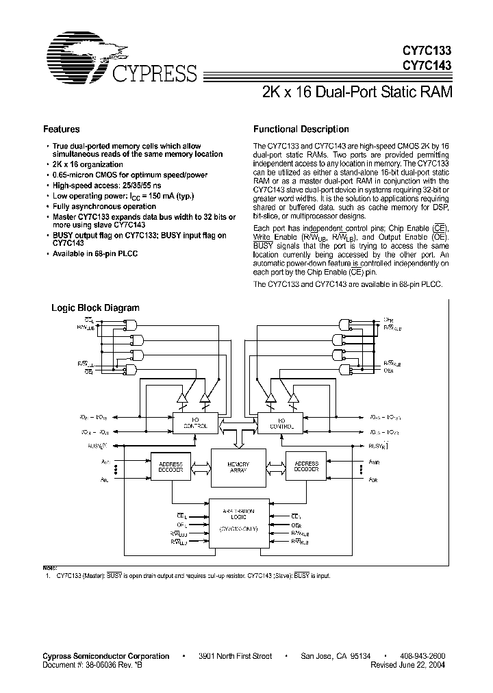 CY7C133_320765.PDF Datasheet