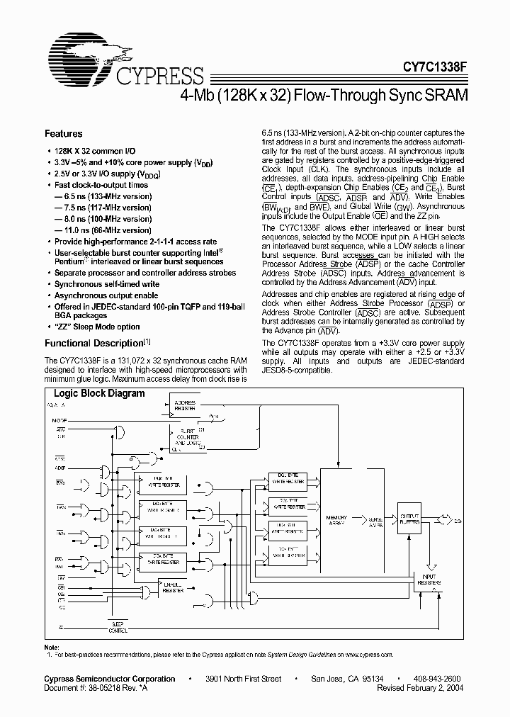 CY7C1338F_320767.PDF Datasheet