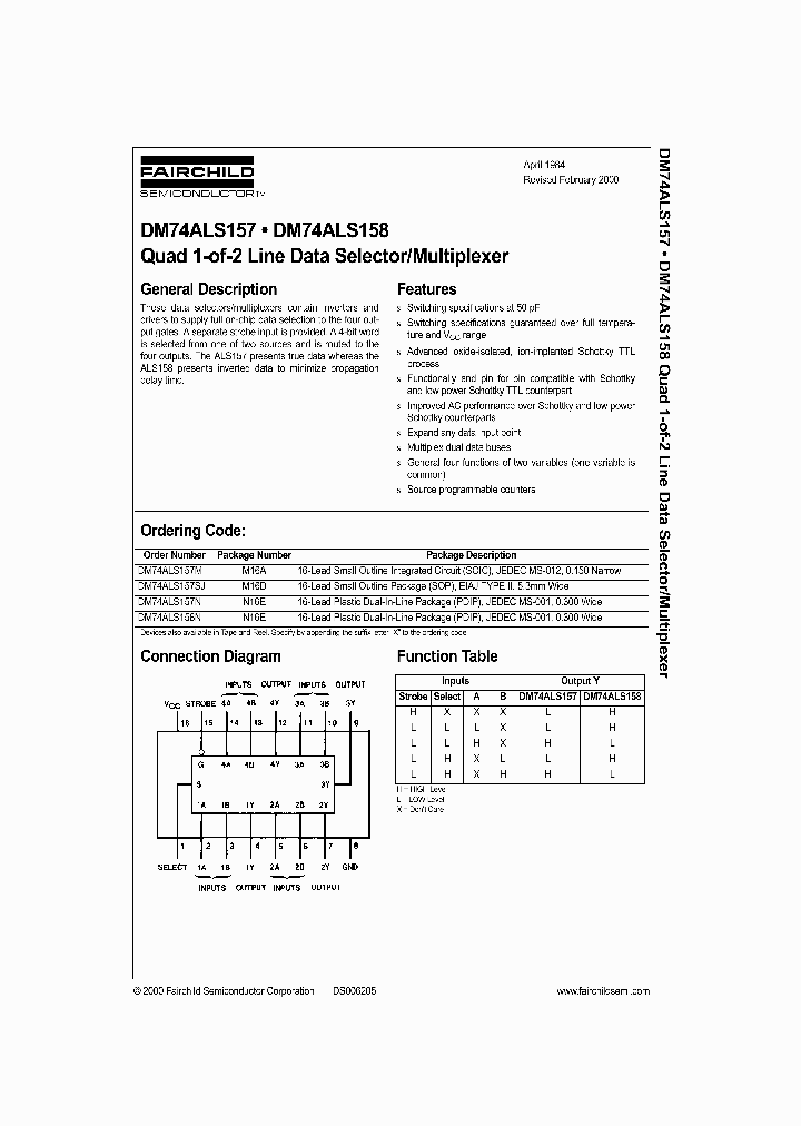 DM74ALS157_320190.PDF Datasheet
