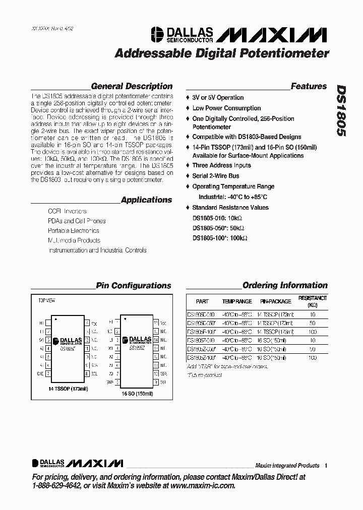 DS1805_196803.PDF Datasheet