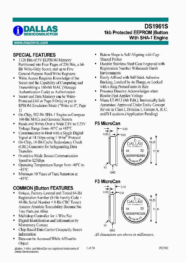 DS1961S_363540.PDF Datasheet