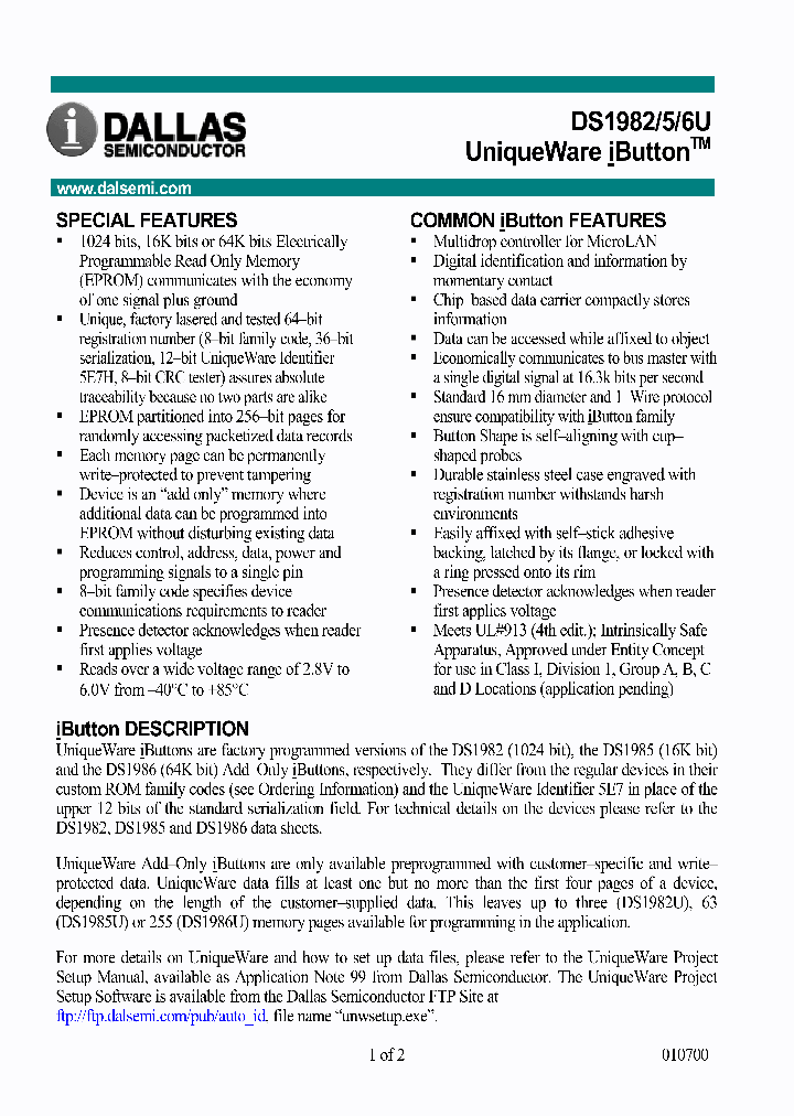 DS1982U_345522.PDF Datasheet