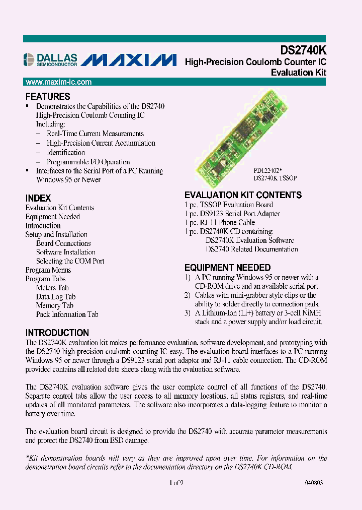 DS2740K_366412.PDF Datasheet