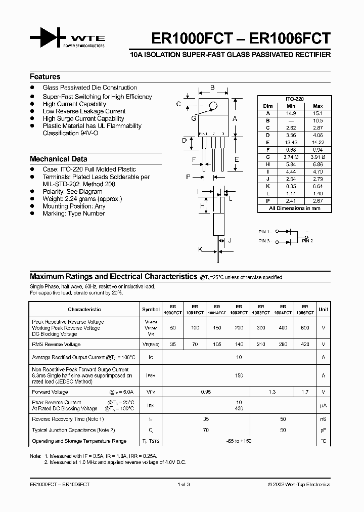 ER1001FCT_126168.PDF Datasheet