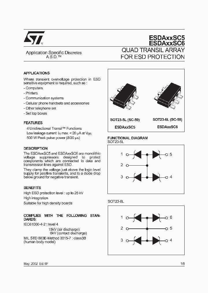 ESDA14V2SC5_199209.PDF Datasheet