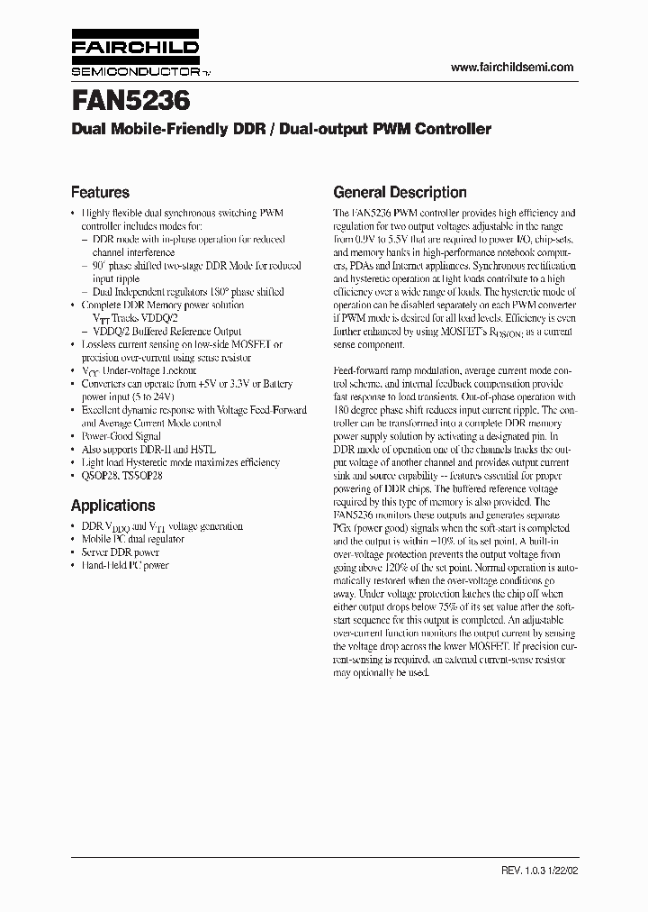 FAN5236_313025.PDF Datasheet