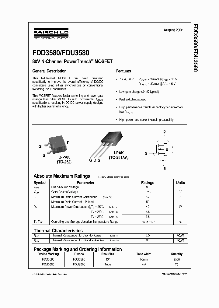 FDD3580_327741.PDF Datasheet