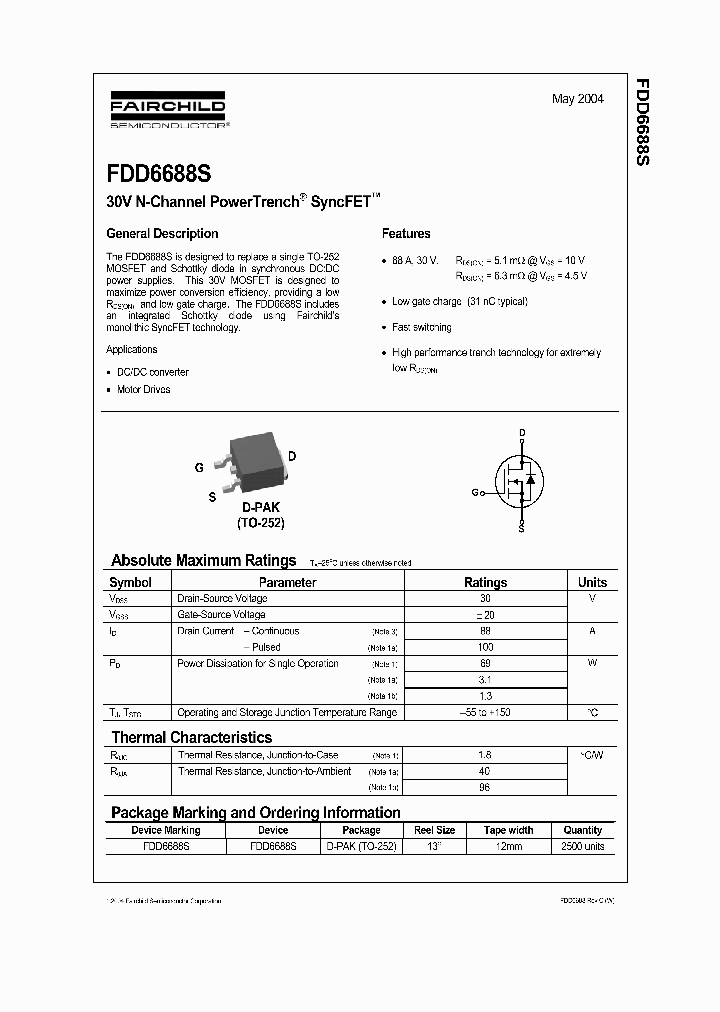 FDD6688S_370005.PDF Datasheet