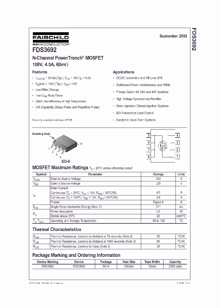 FDS3692_333290.PDF Datasheet
