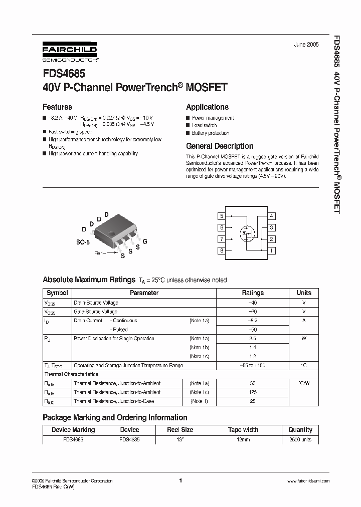 FDS4685_326178.PDF Datasheet
