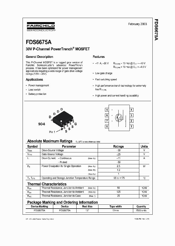 FDS6675A_358465.PDF Datasheet