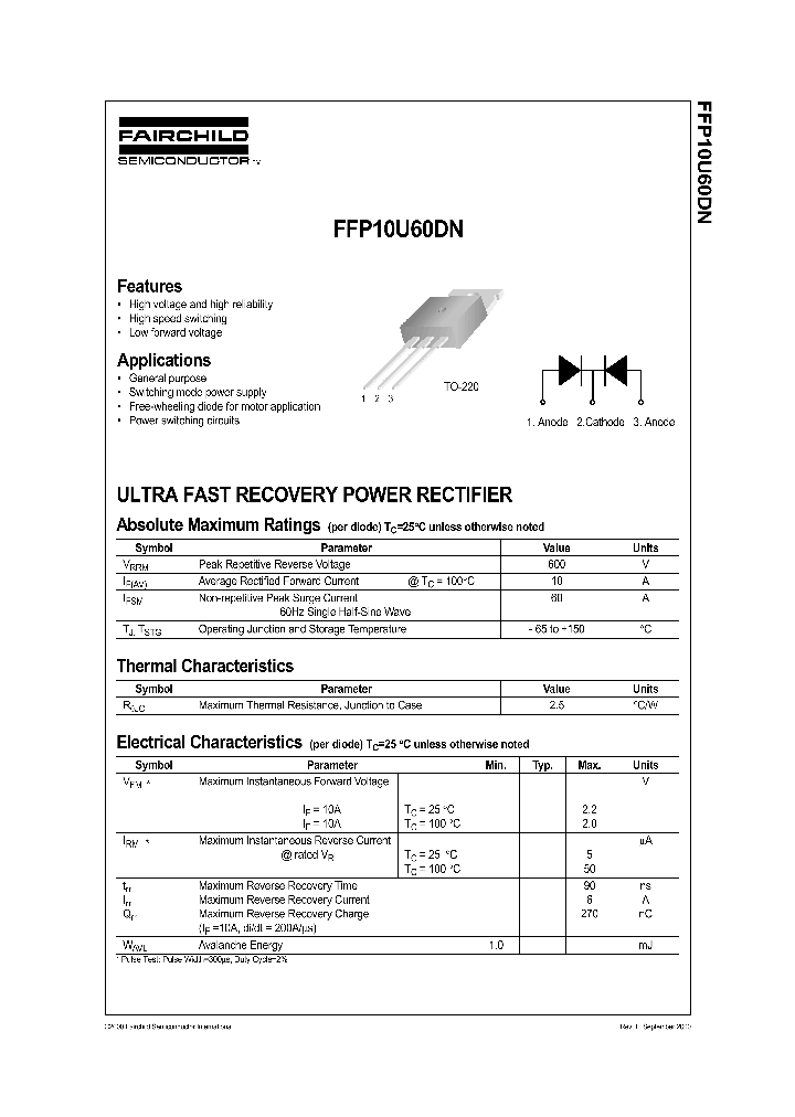 FFP10U60DN_337198.PDF Datasheet