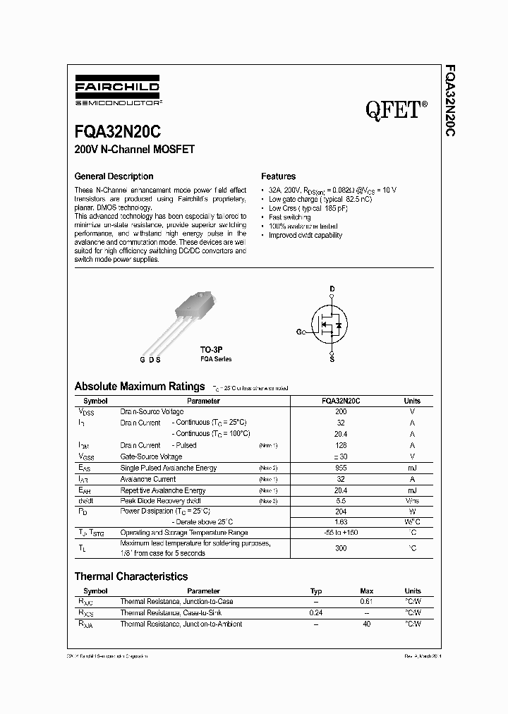 FQA32N20C_318386.PDF Datasheet