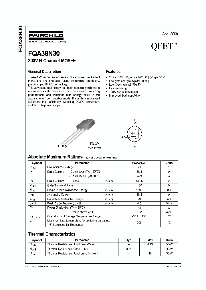 FQA38N30_380262.PDF Datasheet