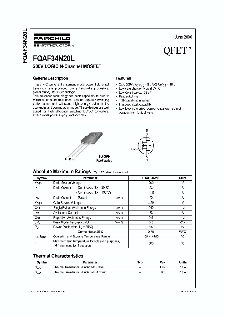 FQAF34N20L_334501.PDF Datasheet