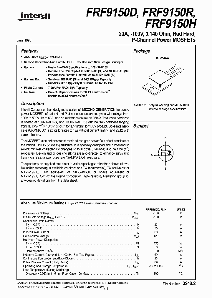 FRF9150H_340856.PDF Datasheet