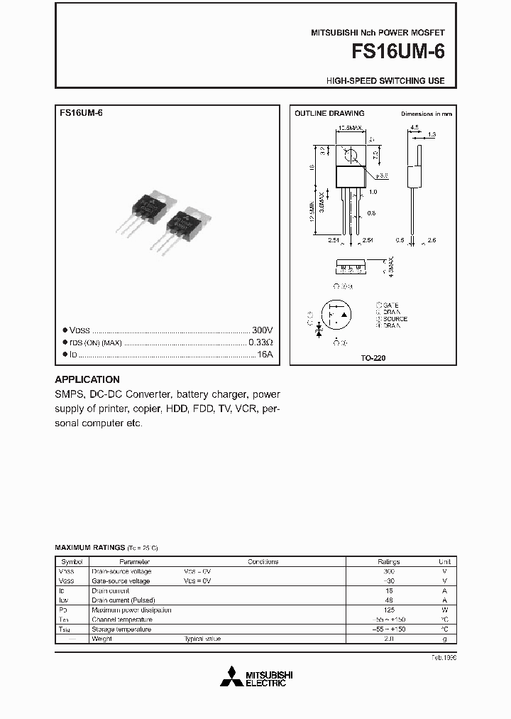 FS16UM-6_345437.PDF Datasheet