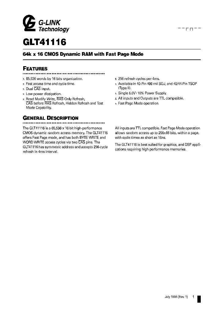 GLT41116_354540.PDF Datasheet