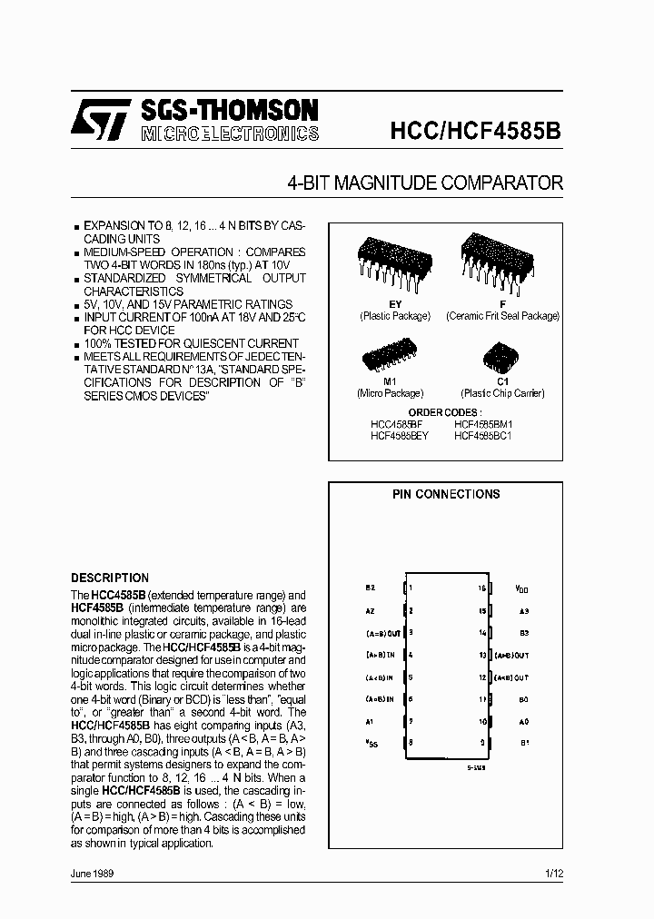 HCF4585BEY_158822.PDF Datasheet