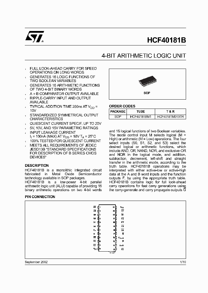 HCF40181_187501.PDF Datasheet