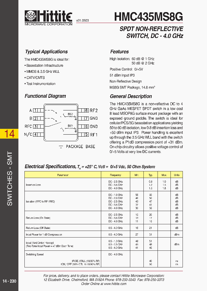 HMC435MS8G_362414.PDF Datasheet