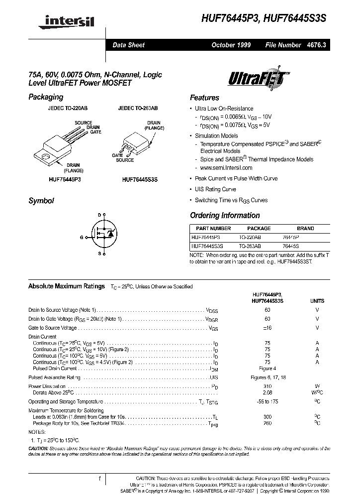 HUF76445P3_347069.PDF Datasheet