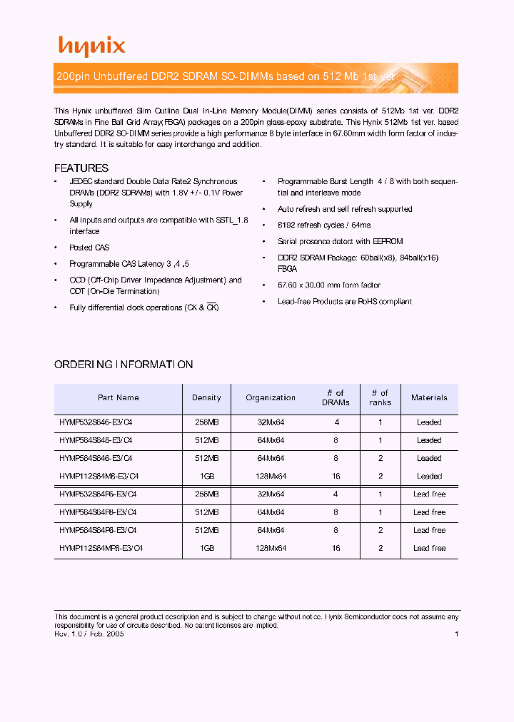 HYMP564S648-E3_338479.PDF Datasheet