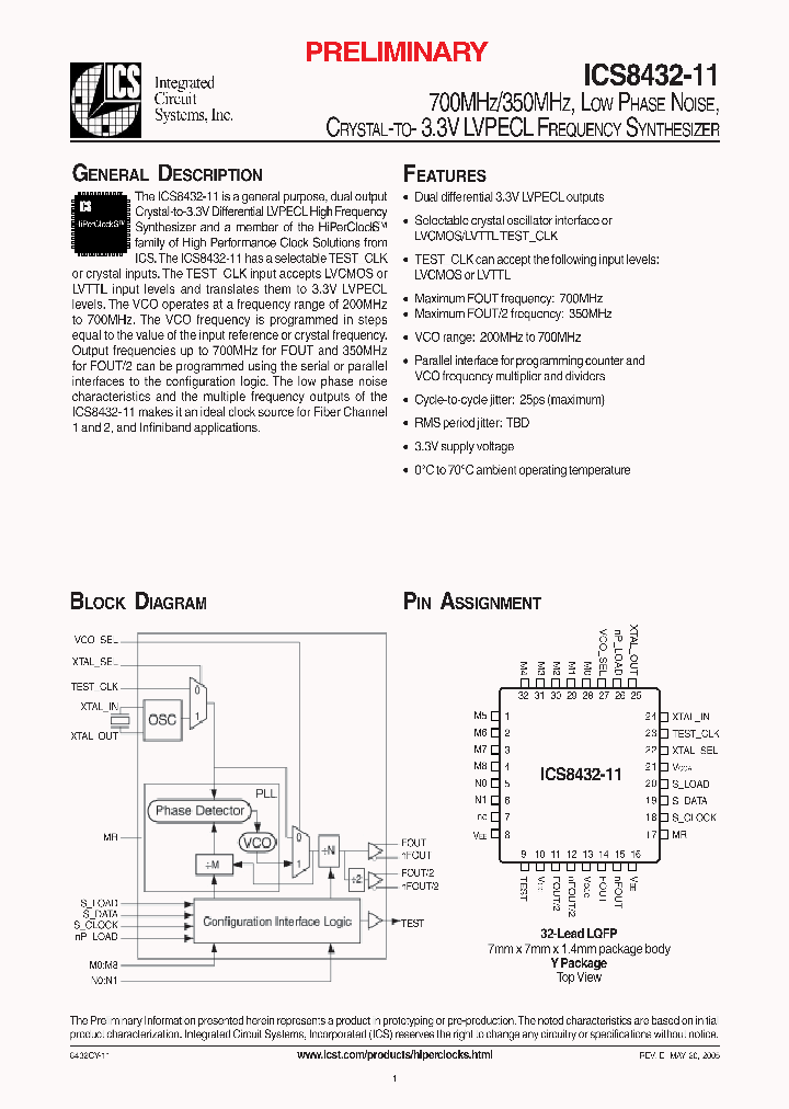 ICS8432-11_353532.PDF Datasheet